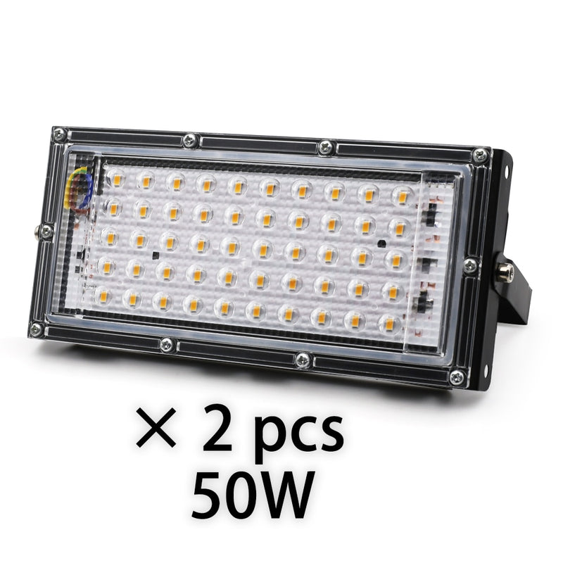 Focos LED Spotlight 50W 100W AC 220V Refletor LED Spot Flood Light Garden Floodlight Outdoor Kitchen Street Landscape Lighting