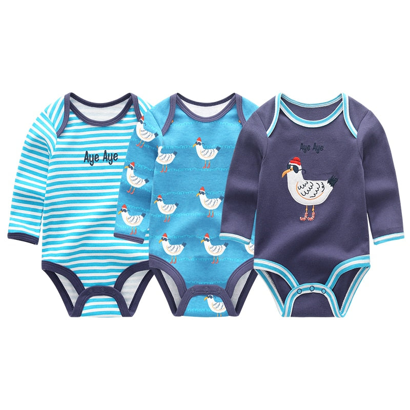 Autumn Warm New Baby Boys Bodysuit Long Sleeve Cotton Baby Boy Girl Clothes Newborn body bebe infantil Kids Clothing ropa de