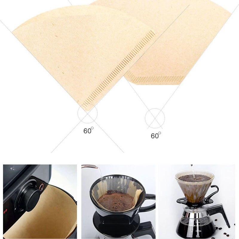 100Pc Per Pack Replacement Professional Filters Paper For Coffee Cup Filter Paper Espresso Mocha Pot Strainer Sheet Kitchen Tool