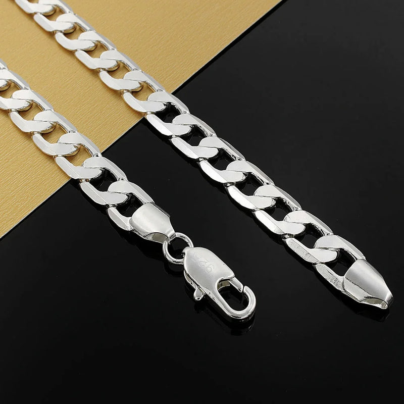 Special Offer 925 Sterling Silver Necklace for men's 20/24 Inches Classic 8MM Chain Luxury Jewelry Wedding Christmas gifts