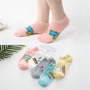 5 Pairs/Lot Cotton Women Socks Female Harajuku Casual Boat Cartoon Kawaii Cat Cute Invisiable Funny Girl Ankle Sock Set Gift
