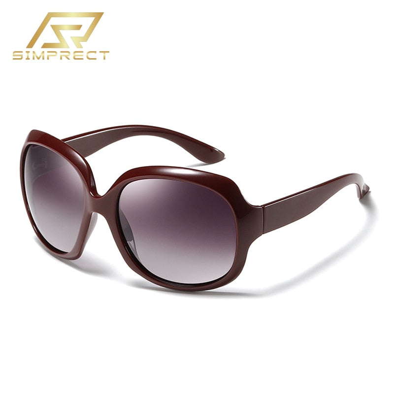 SIMPRECT Polarized Sunglasses Women 2023 UV Protection Oversized Square Sun Glasses Luxury Brand Quality UV400 Shades For Women