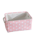 Cube Canvas Fabric Storage Basket Clothes Folding Storage Box For Nursery Underwear Toy Organizer Laundry Basket With Handle