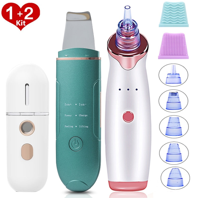 RUBYONLY Ultrasonic Skin Scrubber Deep Face Cleaning Machine Peeling Shovel Facial Pore Cleaner Ultrasonic Cleaner