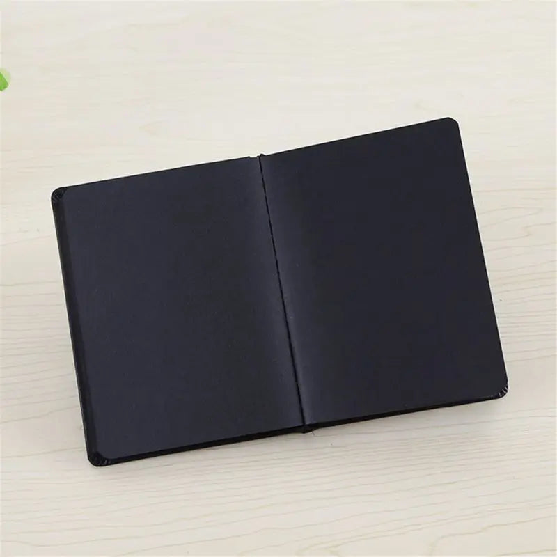 All Black Paper Blank Inner Page Portable Small Pocket Notebook Sketchbook