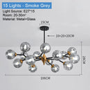 Modern Glass Ball Chandeliers for Dining Room Kitchen Living Room  Bedroom Hanging Ceiling Chandelier Indoor Lighting Fixtures