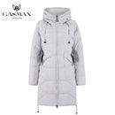 GASMAN 2022 Winter Women Brand Coat Jacket Down Medium Length Winter Women Hooded Warm Parka Fox Fur Women Outerwear Coats 18821
