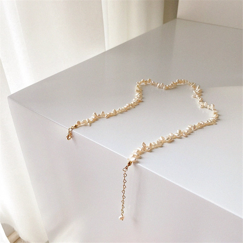 Natural Freshwater Pearl Necklace, Bracelet Fashion Sweet Retro Necklace Chain Of Clavicle Women Jewelry Gift Accessories