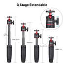 Ulanzi ST-07 Vlog Kit Mini LED Video Light Extendable Tripod Cold Shoe Phone Mount Vlog Mount Kit Youtube Live Accessories