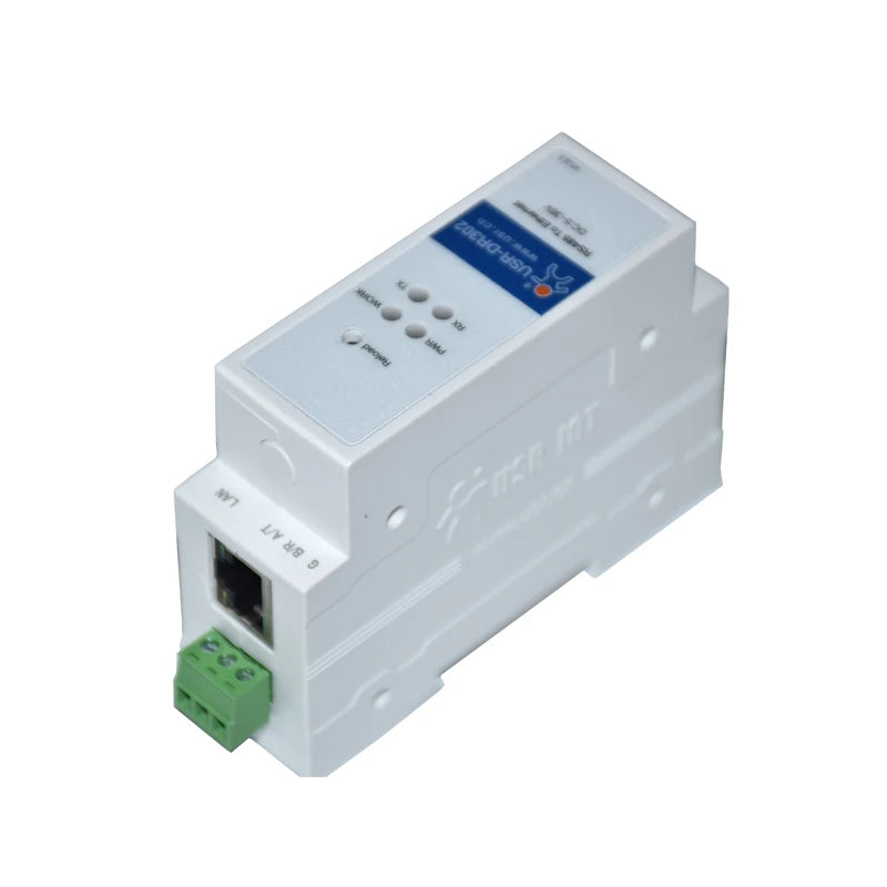 USR-DR302 DIN-Rail RS485 Serial to Ethernet Converter Bidirectional Transparent Transmission Between RS485 and RJ45