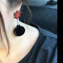 Lovely Bomb Acrylic Drop Earrings For Women Girl Funny Geometric Star With Chain Long Dangle Earrings Summer Party Jewelry Gifts