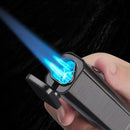 Metal Triple Torch Jet Lighter Turbo Cigar Pipe Lighter With Cigar Cutter Butane Gas Windproof  Lighter Cigarette Christmas Gift