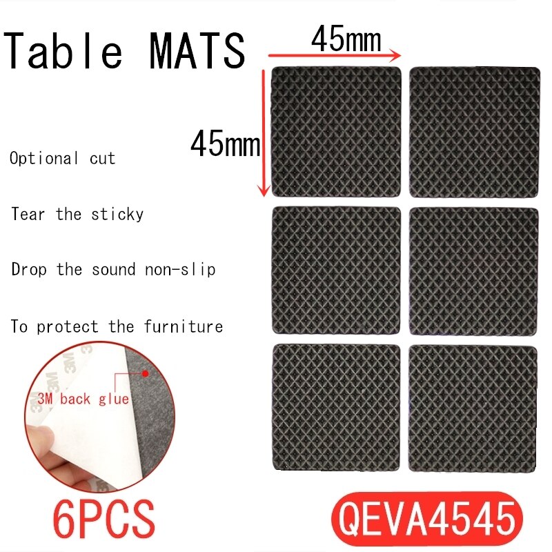 Self Adhesive Furniture Leg Feet Rug Felt Pads Anti Slip Mat Bumper Damper for Chair Table Protector Hardware Round Square Black