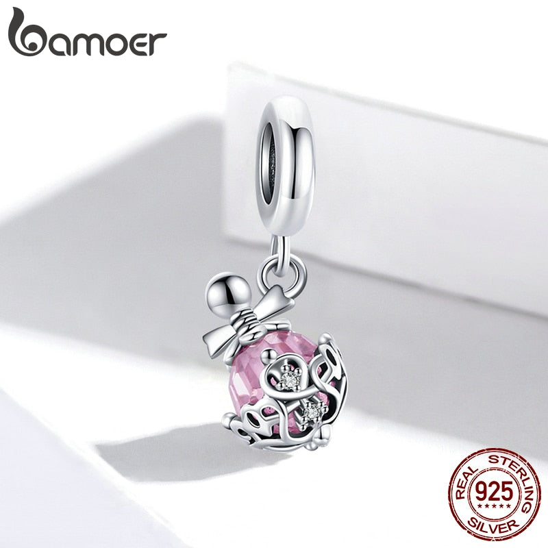 bamoer 925 Sterling Silver Charm for Original DIY Bracelet & Bangle Vintage Perfume Bottle Charms Jewelry Bracelet SCC1734