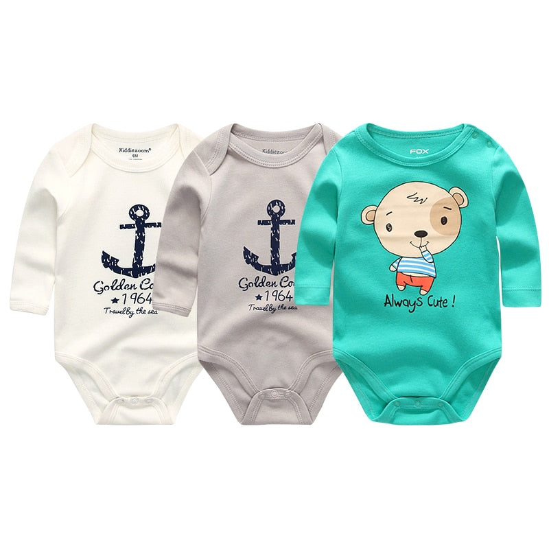 Autumn Warm New Baby Boys Bodysuit Long Sleeve Cotton Baby Boy Girl Clothes Newborn body bebe infantil Kids Clothing ropa de