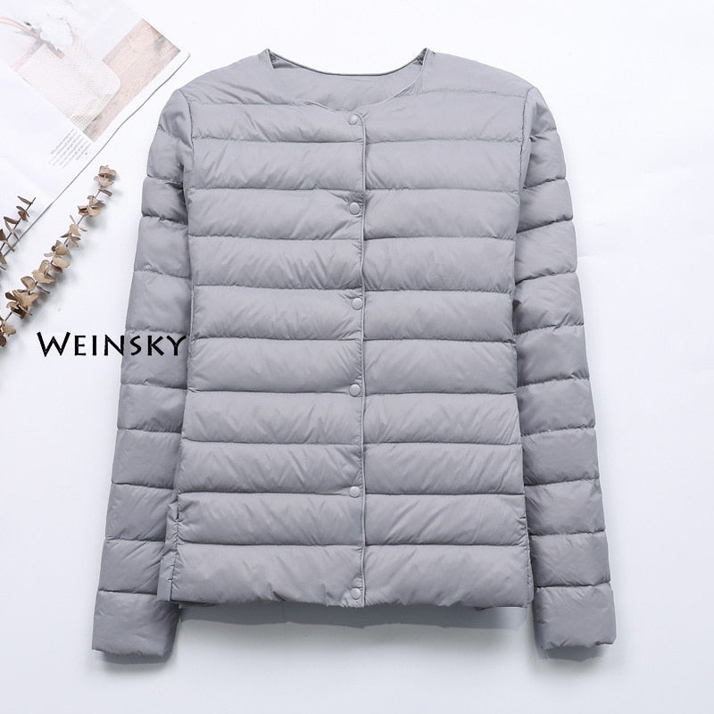 Spring Autumn Women Ultralight Thin Down Jacket White Duck Down Jackets Warm Winter Coat Parka Female Portable Outwear