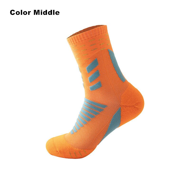 Professional Running Socks Cotton Thick Terry Socks Summer Basketball Tennis Men Sports Socks Shock Absorption Moisture Wicking