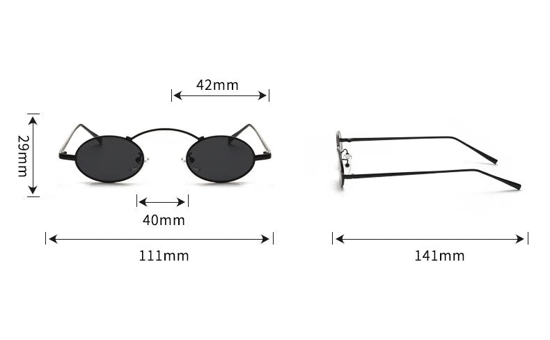 JackJad 2021 Fashion Cool Super Small Metal Oval Frame Women Sunglasses Polarized Vintage Style Brand Design Sun Glasses 1849