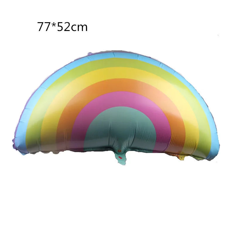 Big Rainbow Smile White Cloud Foil Balloon Birthday Party Baby Shower Wedding Anniversary Decoration Supplies kid toys