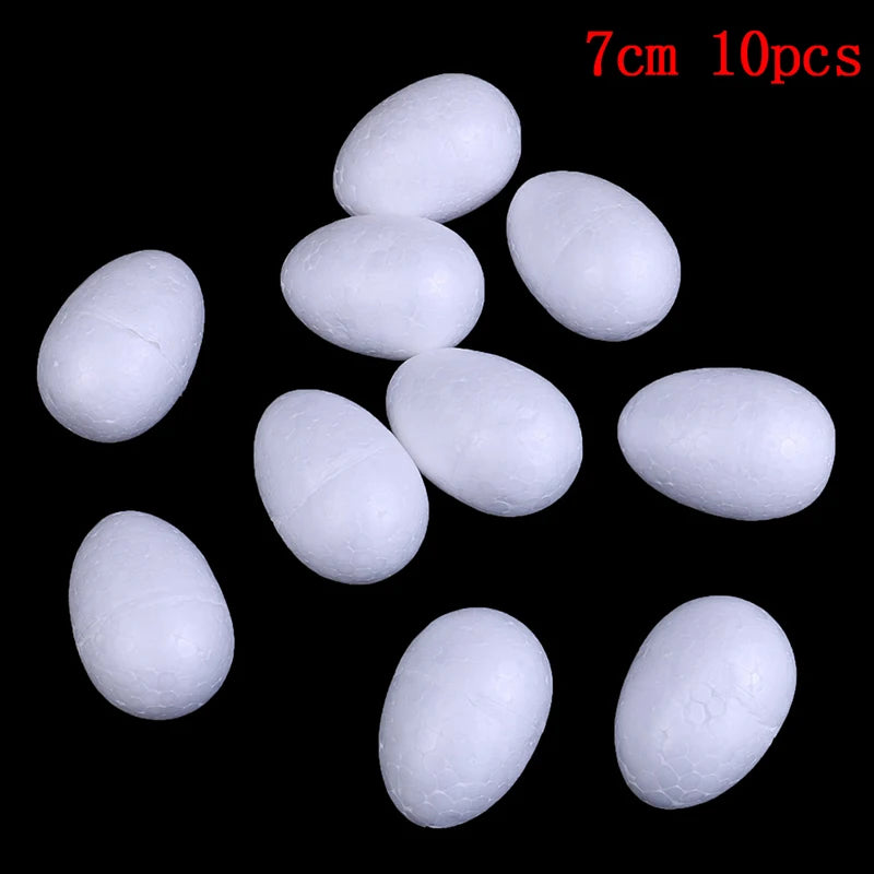 10pcs/set 3-7cm Modelling Polystyrene Styrofoam Foam Egg Ball For DIY Christmas Day Or Easter Day Decoration DIY White Craft