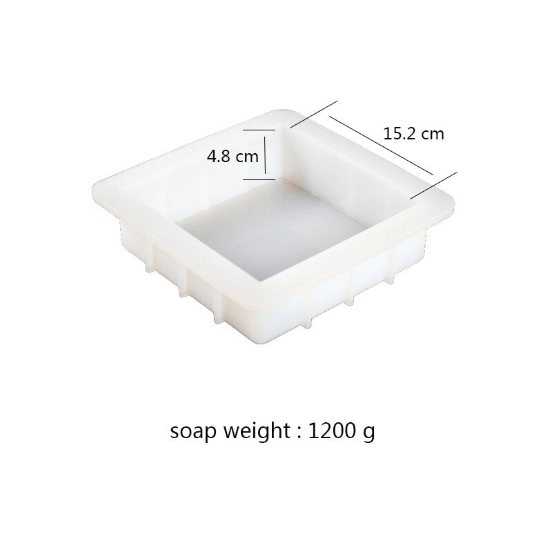 Boowan Nicole Silicone Soap Mold DIY Rectangle Toast Loaf Mould Handmade CP and MP Soap Making Supplies
