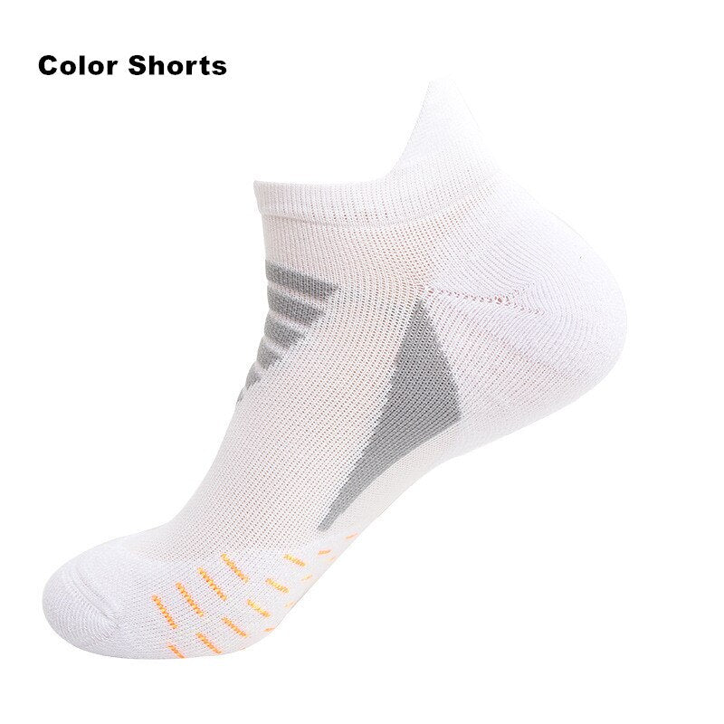 Professional Running Socks Cotton Thick Terry Socks Summer Basketball Tennis Men Sports Socks Shock Absorption Moisture Wicking