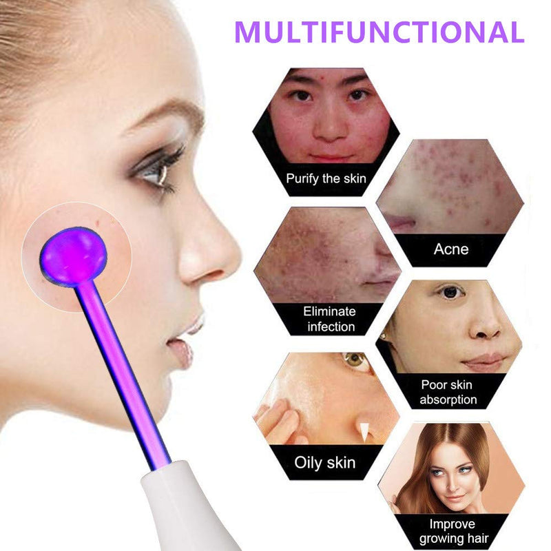 Beauty Star 7 In 1 Electrode Glass Tube High Frequency Facial Machine Spot Acne Wand Facial Spa High Frequency Facial Skin Care