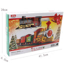 Christmas Electric Rail Car Train Music Rail Train Toy Railway Tracks Car Simulation Music Light Xmas New Year Gifts