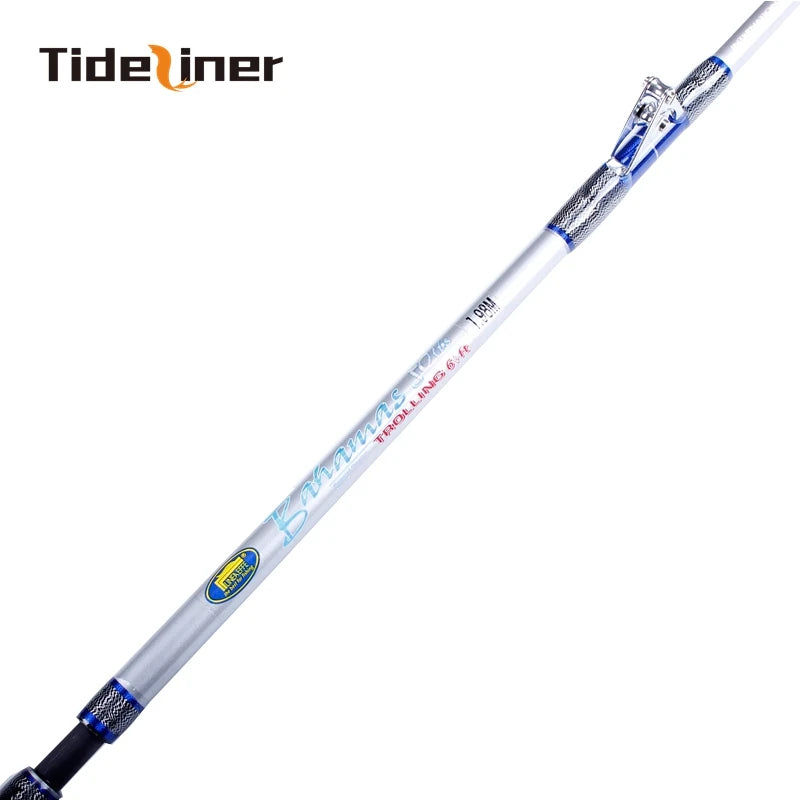 Tideliner 1.98m 2.1m Heavy Duty Trolling Jigging Boat Fishing Rod Quality Raft Pole Cane Saltwater With Rollers