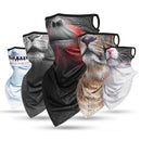 Animal Print Sport Scarf Cycling Bandana Hiking Hunting Camping Neck Warmer Face Cover Gaiter Women Men Balaclava Triangle Mask