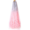 Saisity Ombre Synthetic with Split Ends Goddess Box Braids Crochet Hair Extensions With End Bohemian Box Braiding Hair