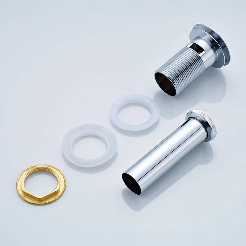 ROVOGO Pop up Drain for Bathroom Basin , Vessel Sink Pop Up Drain Stopper, Sink Drain Assembly With Overflow Brass Chrome