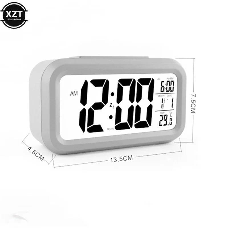 Time Clock Electric Desktop Table Clock Electronic Alarm Digital Big LED Screen Desk Clock Data Time Calendar Desk Watch