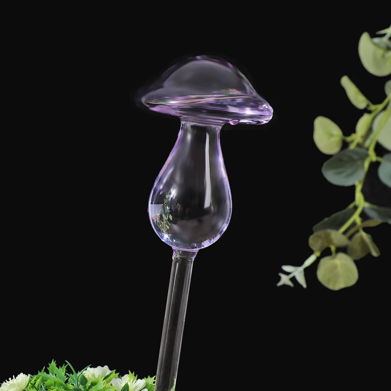 1PC New Multicolor Glass Mushroom Design Plant Watering Kits Plant Flowers Water Feeder Self Watering Home Garden Supplies