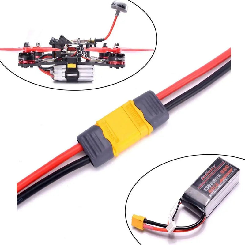 Amass XT60 Connector Male & Female Plug with 10/15cm14 AWG Silicone Wire for RC Airplane Quadcopter Lipo Battery ESC  FPV Drone