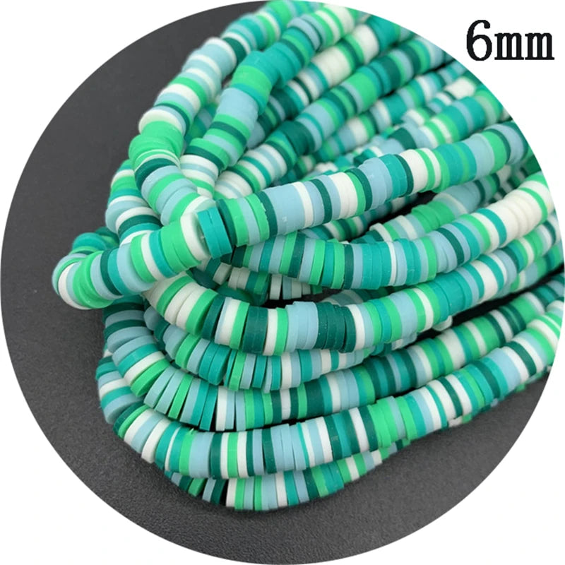 400pcs/Lot 3/4/5/6mm 16inch Round Slice Clay Beads Spacer Beads Polymer Clay Beads For Jewelry Making DIY Handmade Accessories