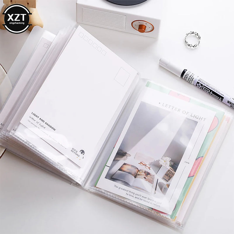 DIY Transparent PP Photo Album Storage Pockets Book A6 Sticker Pictures Postcard Insert Page Storage Organizer Holder Collection