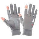 Ice Silk Non-Slip Motorcycle Racing Gloves Breathable Outdoor Sports Riding Touch Screen Gloves Thin Anti-UV Protective Gear