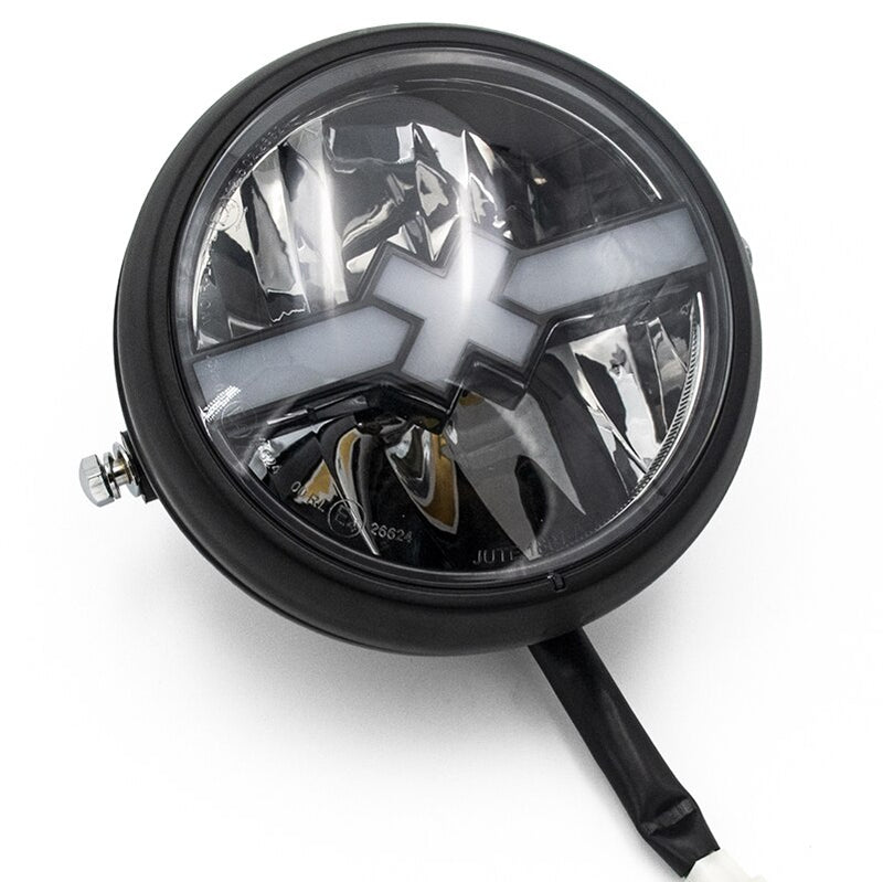 6 inch Universal Motorcycle Modification Headlamp X-type LED Headlight Superbright Headlamp