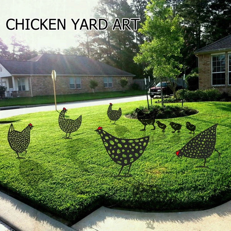 5/1pcs Easter Chicken Hen for Easter Gardening Ornaments Yard Art Outdoor Garden Backyard Lawn Stakes Garden Hen Larg