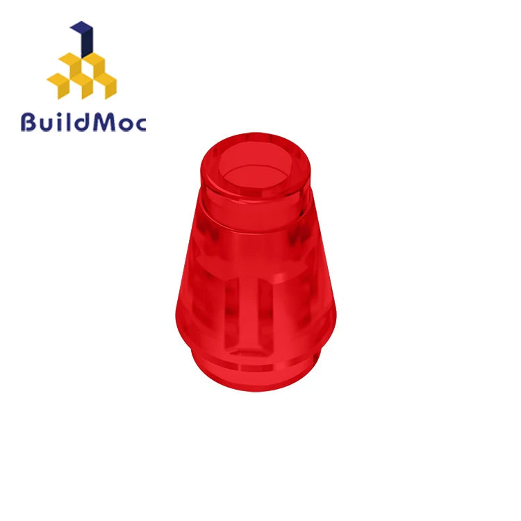 BuildMOC 59900 Cone 1x1 Top Groove brick high-tech Changeover Catch For Building Blocks Parts DIY Educ