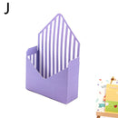 Korean Envelope Flower Packaging Box Foldable Flower Gift Box Wedding Party Decoration Stripe Printed Flower Gift Packaging Box