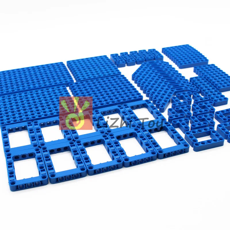 120PCS DIY Technical Parts 6 Colors Liftarm Thick Building Bricks Blocks Accessory Set Arm Beam Mechanical Bulk High-Tech Toys