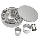 Round Cake Mold Mousse Circle Ring Kitchen Accessories Tools Pizza Baking Cooking  304 Stainless Steel Cookie Cutter 12pcs/Set