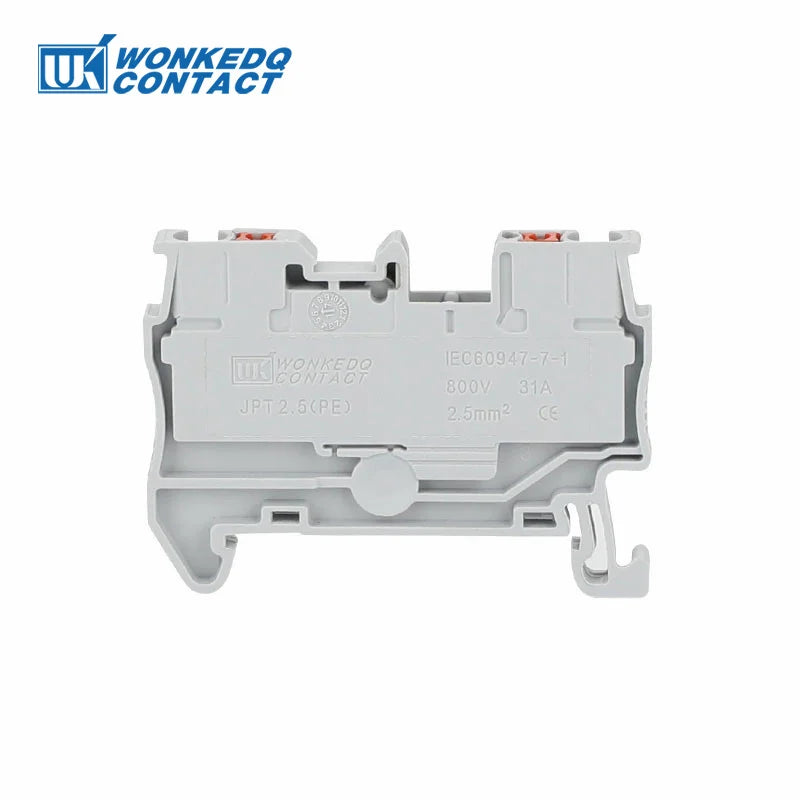 PT2.5 Push-in Terminal Block 2.5mm² Connector Spring Feed-Through Strip Plug PT-2.5 Wire Electrical Din Rail Contact PT 2.5