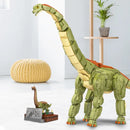 New MOC 2250PCS Jurassic Dino World  Brachiosaurus Building Kits Bolcks Bricks Voice Dinosaurs Park figures Toys kids gifts