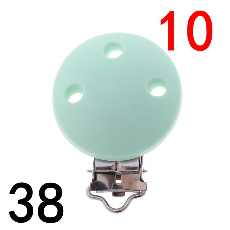 ATOB 10PCS Pacifier Clip Silicone Round Teether Clips  DIY Baby Pacifier Dummy Chain Holder Soothing Pacifier Accessories