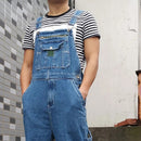 Jeans Men Men's Denim Overalls Men's Overalls Jumpsuit Large size strap Straight pants Blue jeans More sizes 30-44 46