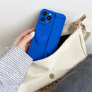 3D Love heart Wrist Band Holder Stand Bracket Matte Soft Case For iPhone 15 14 13 11 12 Pro Max XR X XS 7 8 Plus 13 MiNi Cover