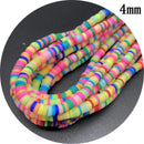 400pcs/Lot 3/4/5/6mm 16inch Round Slice Clay Beads Spacer Beads Polymer Clay Beads For Jewelry Making DIY Handmade Accessories